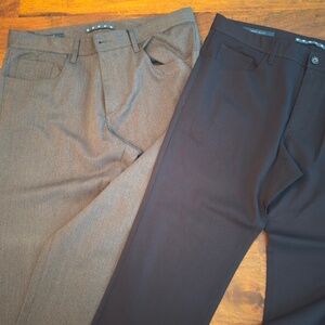 Perry Ellis TWO pairs of 5-pocket pants